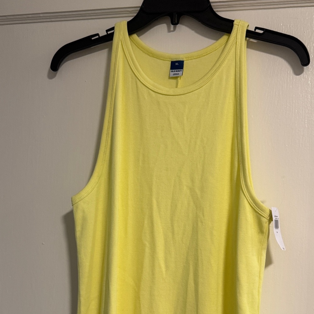 Old Navy Yellow Mini ribbed Dress - Picture 4 of 8